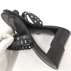 Hermes Sandals Ajaccio Chaine D'ancre Leather Black Size 38 — view 7