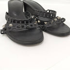 Hermes Sandals Ajaccio Chaine D'ancre Leather Black Size 38 — view 4
