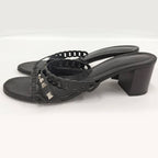 Hermes Sandals Ajaccio Chaine D'ancre Leather Black Size 38 — view 2