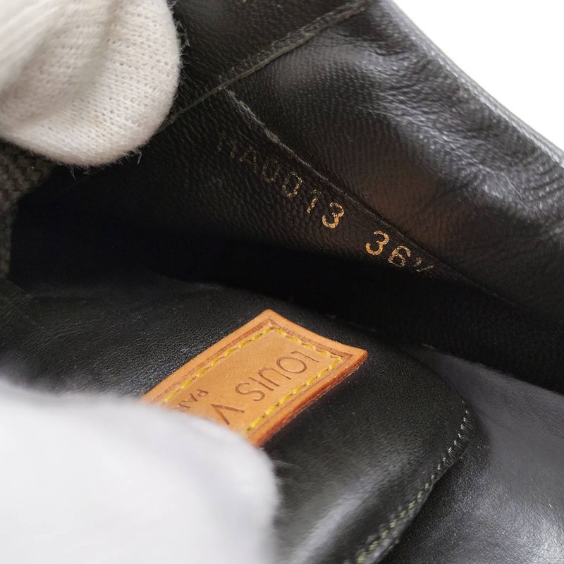 Louis Vuitton Sneakers Monogram Mini Canvas Leather Brown Black Size 36 1 2 — view 9