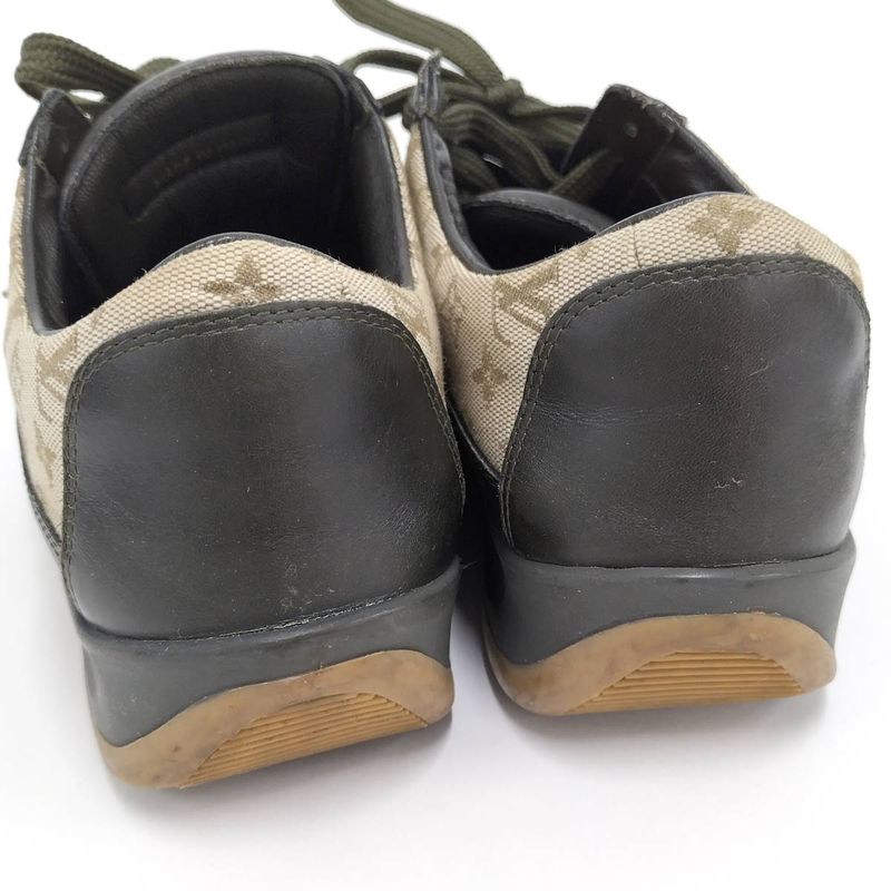 Louis Vuitton Sneakers Monogram Mini Canvas Leather Brown Black Size 36 1 2 — view 6