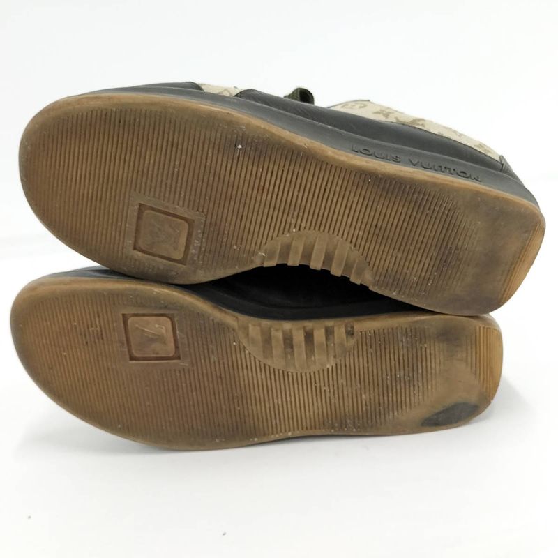 Louis Vuitton Sneakers Monogram Mini Canvas Leather Brown Black Size 36 1 2 — view 7