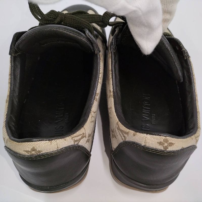 Louis Vuitton Sneakers Monogram Mini Canvas Leather Brown Black Size 36 1 2 — view 8