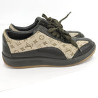 Louis Vuitton Sneakers Monogram Mini Canvas Leather Brown Black Size 36 1 2 — view 3
