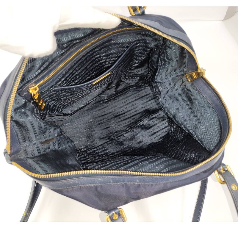 Prada 2 way Shoulder Bag Nylon Navy 1 Bg253 — view 9