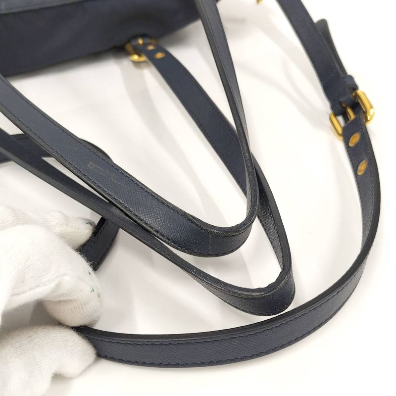 Prada 2 way Shoulder Bag Nylon Navy 1 Bg253 — view 5