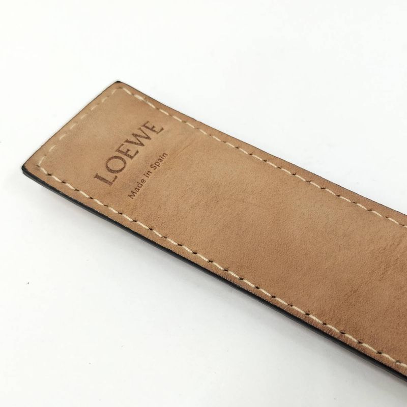 Loewe Bangle Anagram Print Leather Brown — view 8