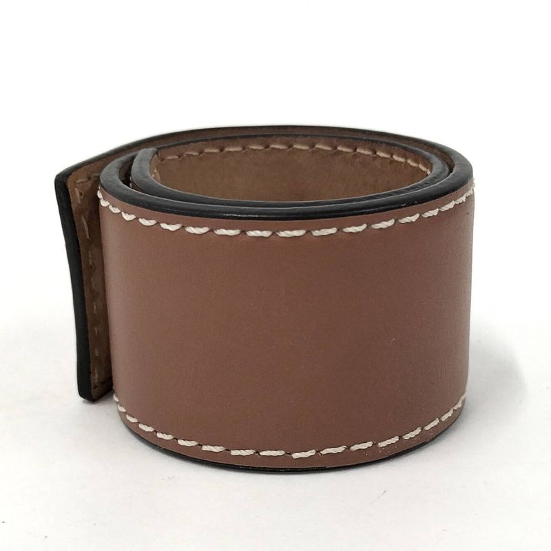 Loewe Bangle Anagram Print Leather Brown — view 3