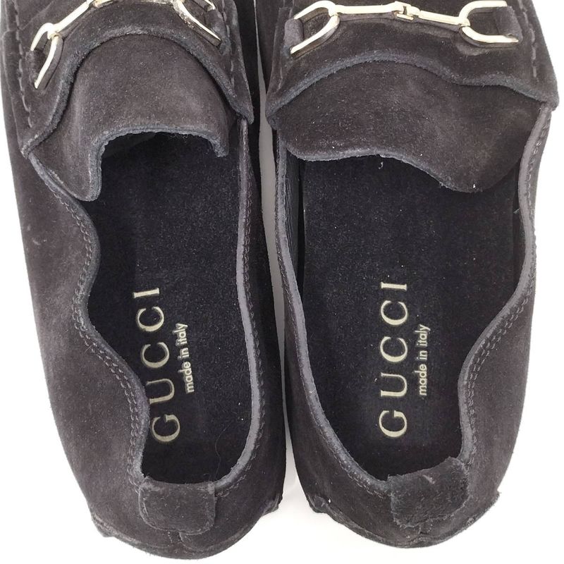 Gucci Loafers Horsebit Suede Black — view 6