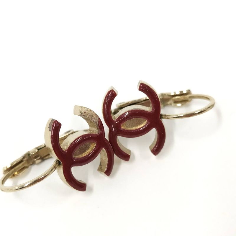 Chanel Coco Mark Plated Gold Bordeaux 10 — view 5