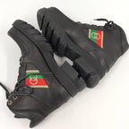 Gucci Ankle Boots Interlocking G Lace Up Short Size 5 1 2 Leather Black — view 6