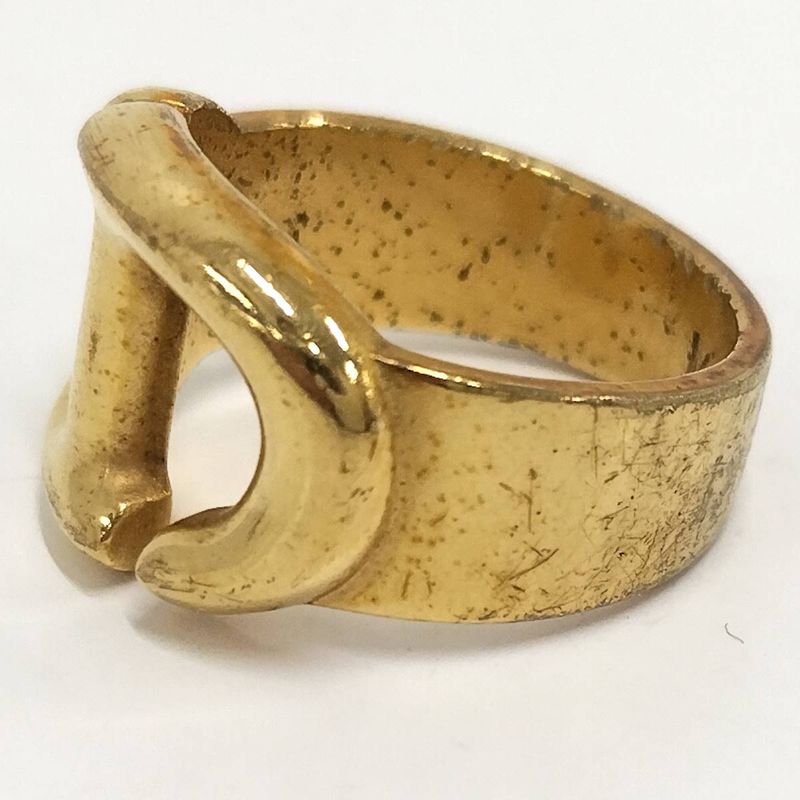 Christian Dior Ring CD Logo Plated GP Gold Size — view 4