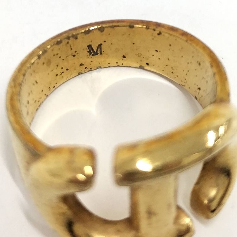 Christian Dior Ring CD Logo Plated GP Gold Size — view 9