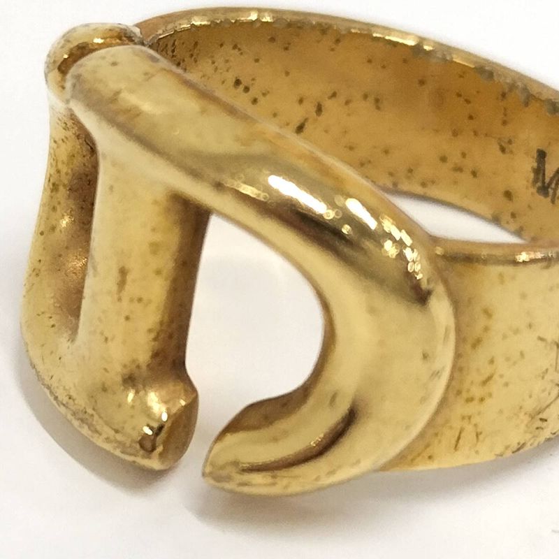Christian Dior Ring CD Logo Plated GP Gold Size — view 8