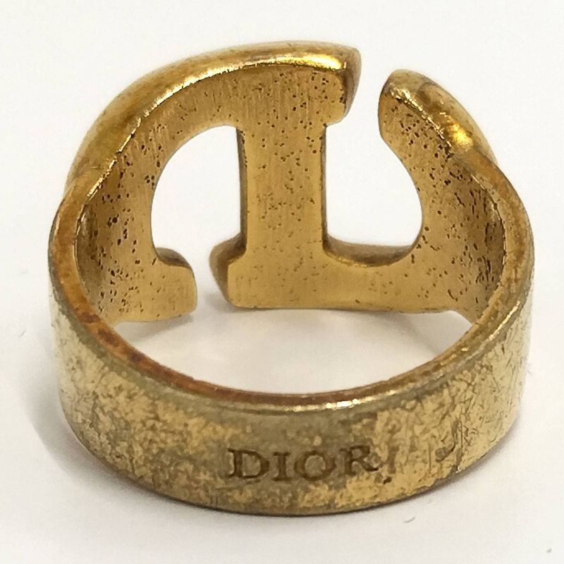 Christian Dior Ring CD Logo Plated GP Gold Size — view 3