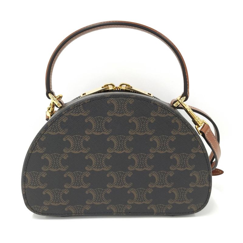 Celine Half Moon Case Leather Brown 10K642 ecm.04 lu — view 2