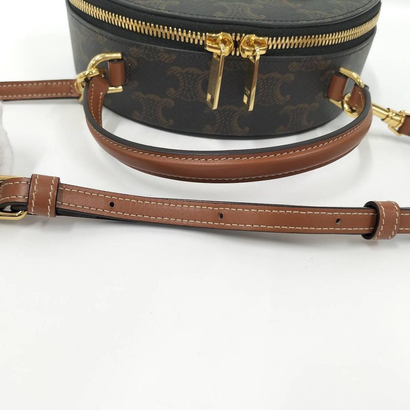 Celine Half Moon Case Leather Brown 10K642 ecm.04 lu — view 5