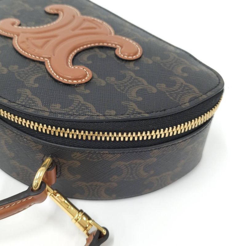 Celine Half Moon Case Leather Brown 10K642 ecm.04 lu — view 6