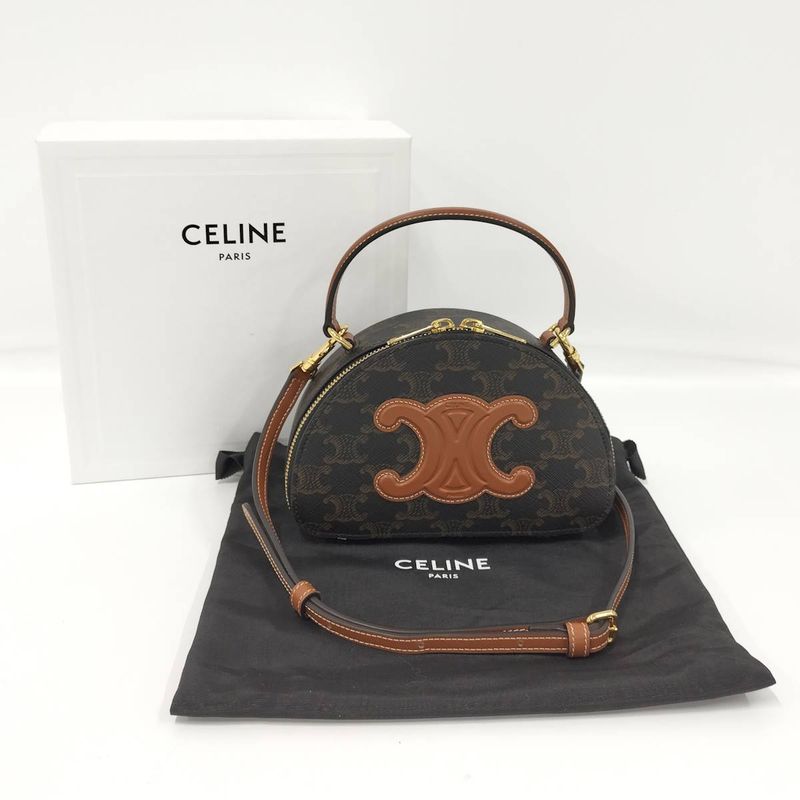 Celine Half Moon Case Leather Brown 10K642 ecm.04 lu — view 9