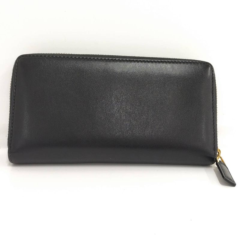 Gucci Round Zipper Long Wallet Leather Black — view 3