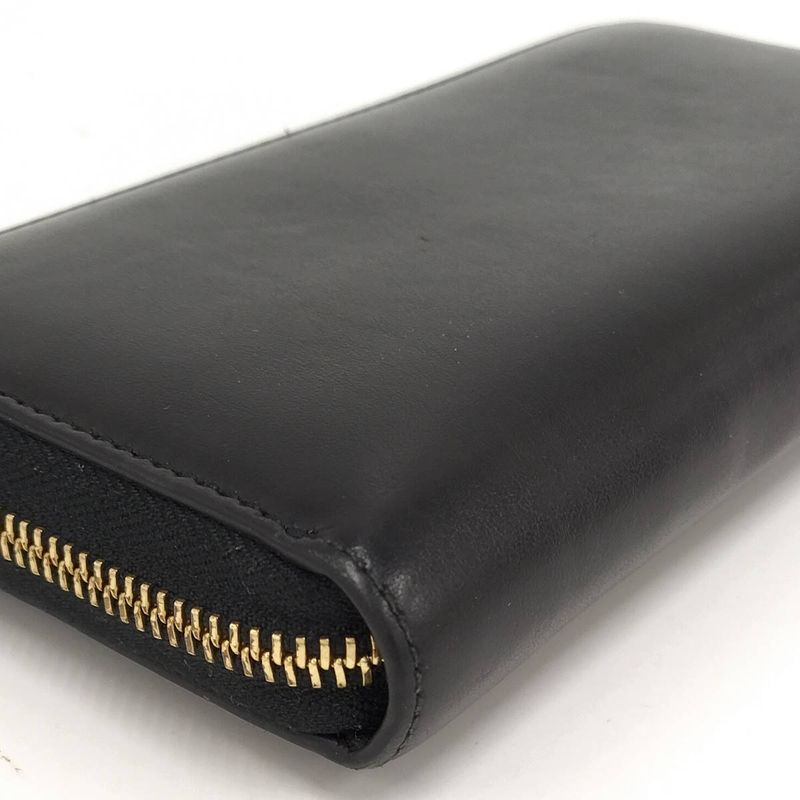 Gucci Round Zipper Long Wallet Leather Black — view 6