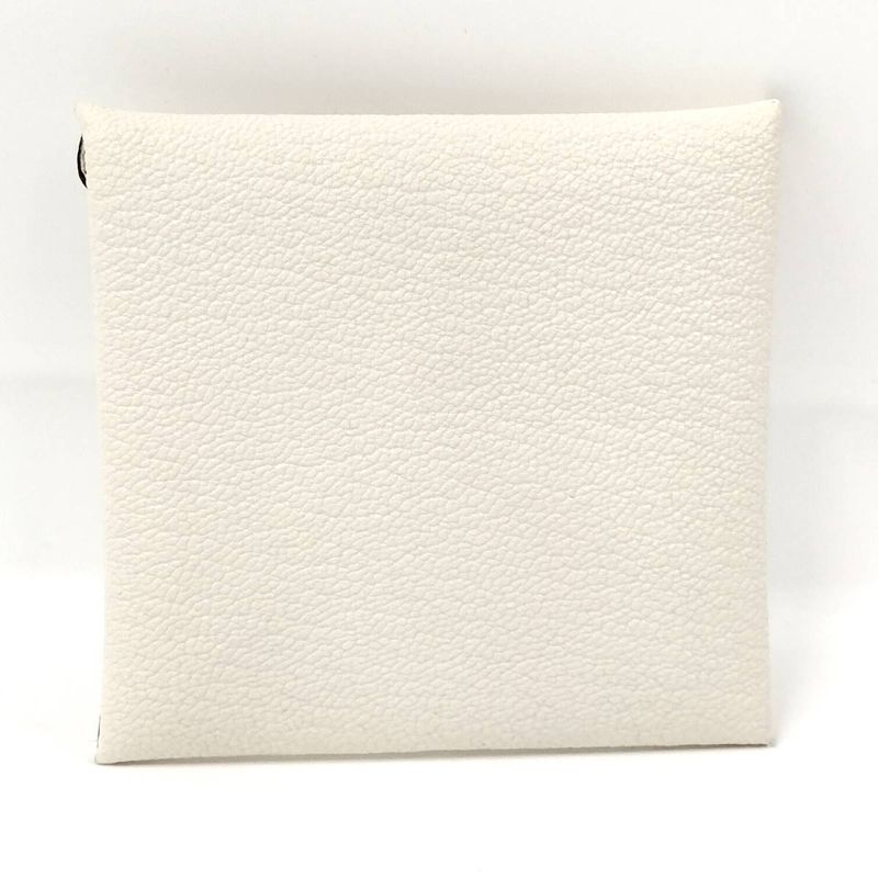 Hermes Coin Case Bastia Leather White Stamped — view 3