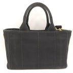 Prada Canapa Tote 2-Way Bag Canvas Black 1 Bg439 — view 2