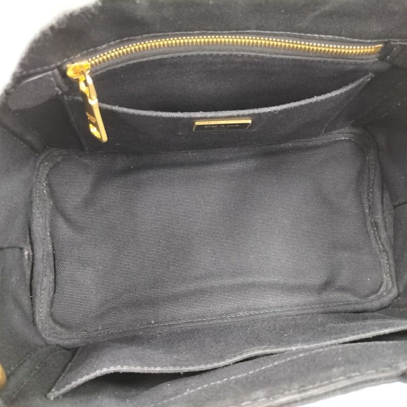 Prada Canapa Tote 2-Way Bag Canvas Black 1 Bg439 — view 9