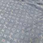 Louis Vuitton Shawl Wool Silk Blue — view 7