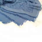 Louis Vuitton Shawl Wool Silk Blue — view 8