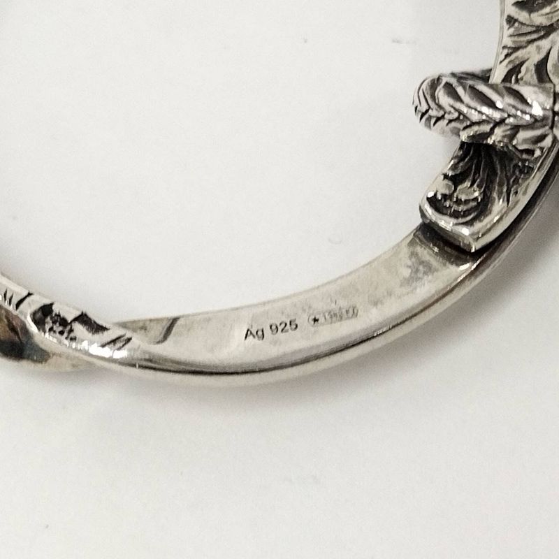 Gucci Key Holder Ring Interlocking G Arabesque SV 925 Silver — view 7