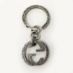 Gucci Key Holder Ring Interlocking G Arabesque SV 925 Silver — view 2