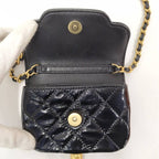 Chanel Chain Clutch Bag Lambskin Leather Black Ap4680 — view 2