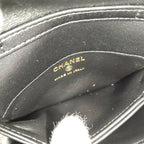 Chanel Chain Clutch Bag Lambskin Leather Black Ap4680 — view 9
