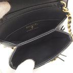 Chanel Chain Clutch Bag Lambskin Leather Black Ap4680 — view 8