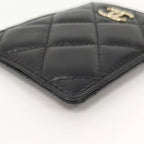 Chanel Chain Shoulder Card Holder Quilted Lambskin Black — view 4
