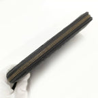 Bottega Veneta Round Zipper Long Wallet Intrecciato Leather Black — view 7