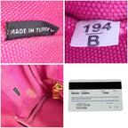 Prada Mini Tote Canapa Handbag Pink Canvas Triangle Logo — view 9