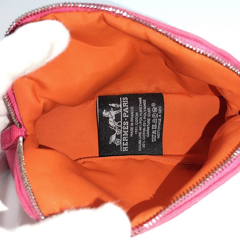 Hermes Bolide Pouch 16 Mini Canvas Pink — view 9