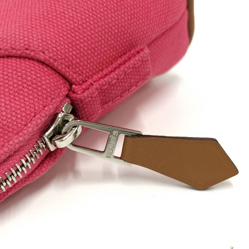 Hermes Bolide Pouch 16 Mini Canvas Pink — view 8