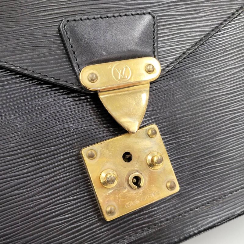 Louis Vuitton Monceau 28 Shoulder Bag Epi Noir Black — view 6