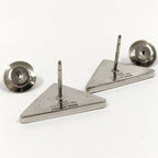 Prada Earrings Logo Plate SV 925 Silver — view 9