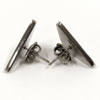 Prada Earrings Logo Plate SV 925 Silver — view 7