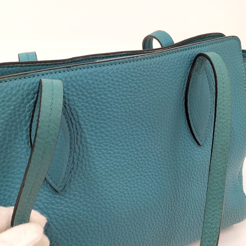 Prada Vittero Tote Bag Leather Light Blue — view 7