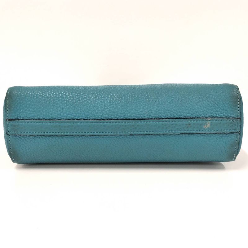 Prada Vittero Tote Bag Leather Light Blue — view 8