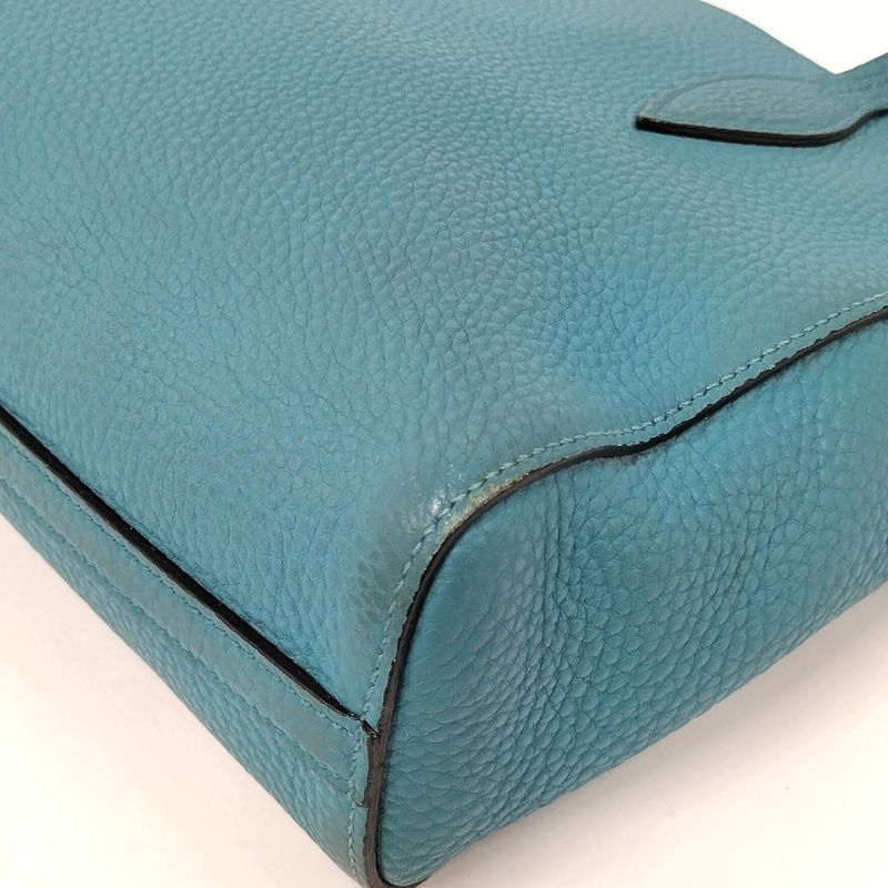 Prada Vittero Tote Bag Leather Light Blue — view 3
