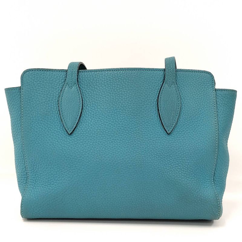 Prada Vittero Tote Bag Leather Light Blue — view 2