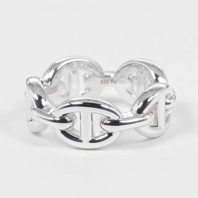 Hermes Chaine D'ancre Anchene PM Silver 925 Size 8 5.4 g Ring — view 8
