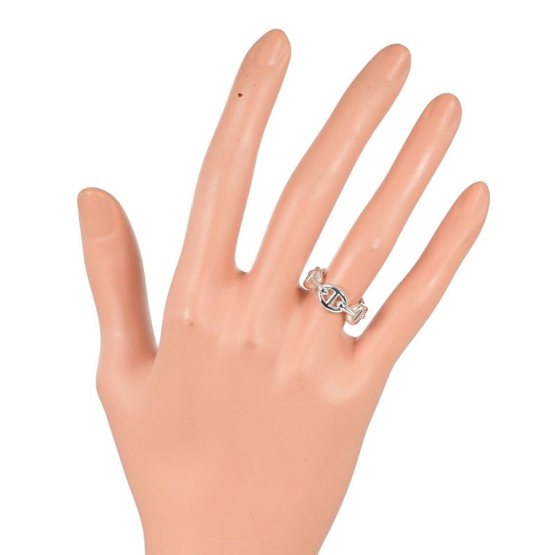 Hermes Chaine D'ancre Anchene PM Silver 925 Size 8 5.4 g Ring — view 3