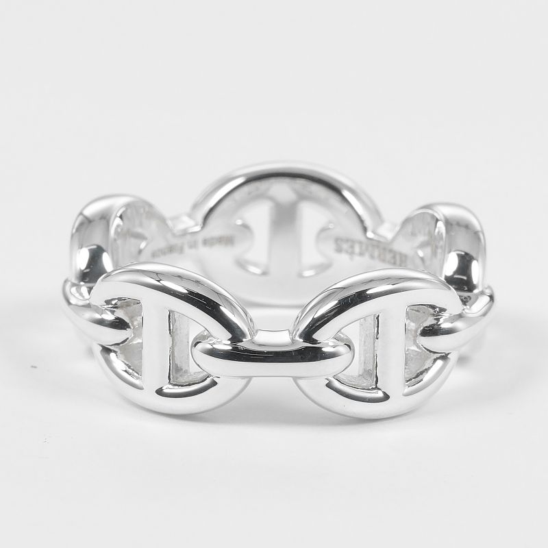 Hermes Chaine D'ancre Anchene PM Silver 925 Size 8 5.4 g Ring — view 6